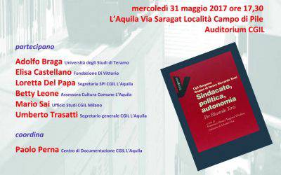 Presentazione di “Sindacato, politica, autonomia” a L’Aquila